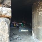Cave being used by trekkers